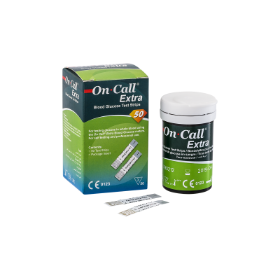 On Call Extra Blood Glucose Test Strips (x 50)