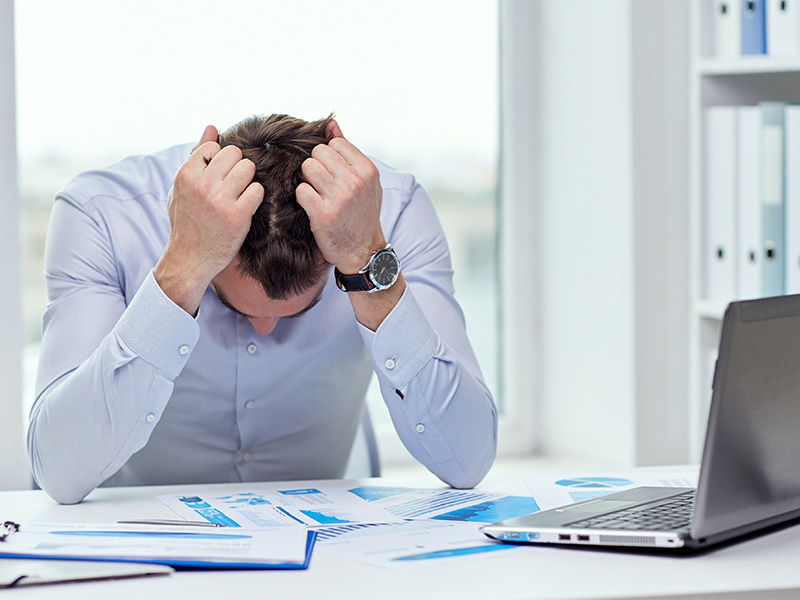 Stressing man image